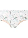 Amir Slama Badehose Mit Grafischem Print In White