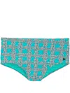 Amir Slama Rope-print Swim Shorts In Blue