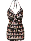 Amir Slama Graphic-print Swimsuit In Black