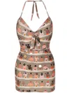 Amir Slama Graphic-print Swimsuit In Green