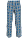 Amir Slama Graphic-print Trousers In Blue