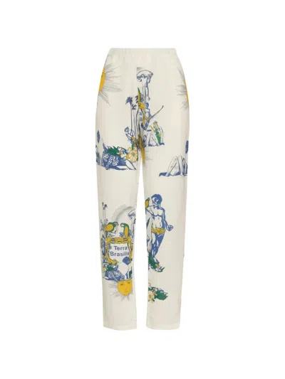 Amir Slama Graphic-print Trousers In Neutral