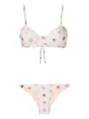 Amir Slama Graphic-print Two-piece Bikini Set In Neutrals