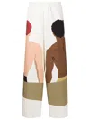 Amir Slama Graphic-print Wide-leg Trousers In Neutrals