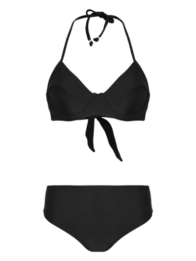Amir Slama Klassischer Neckholder-bikini In Schwarz