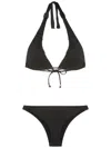 Amir Slama Halterneck Non-wired Bikini Set In Black