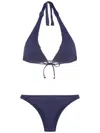 Amir Slama Halterneck Non-wired Bikini Set In Blue