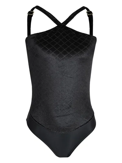 Amir Slama Halterneck Stretch Body In Black