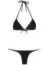 Amir Slama Halterneck Tie-fastening Bikini In Schwarz