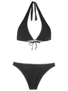 Amir Slama Halterneck Non-wired Bikini Set In Black