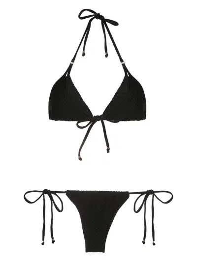 Amir Slama Halterneck Triangle Bikini In Black