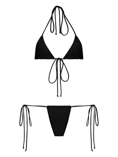 Amir Slama Halterneck Triangle Bikini In Black