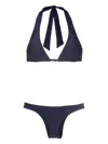 Amir Slama Halterneck Triangle Bikini In Blue