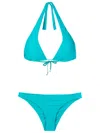 Amir Slama Halterneck Triangle Bikini In Blue