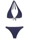 Amir Slama Halterneck Triangle Bikini In Blue