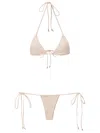 Amir Slama Halterneck Triangle Bikini In Brown