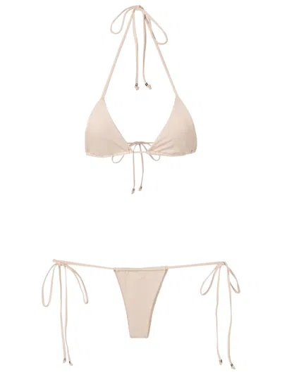 Amir Slama Halterneck Triangle Bikini In Brown