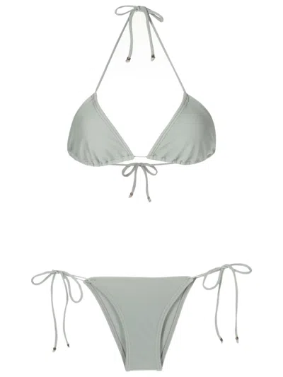 Amir Slama Halterneck Triangle Bikini In Grey