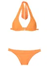 Amir Slama Halterneck Triangle Bikini In Orange