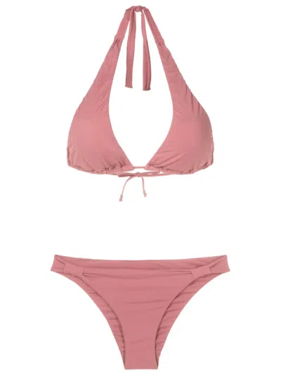 Amir Slama Halterneck Triangle Bikini In Pink
