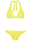 Amir Slama Halterneck Triangle Bikini In Yellow