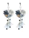 Amir Slama Heart-shaped Tassel Earring In White