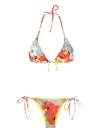 Amir Slama Hibiscus-print Bikini Set In Multicolour