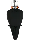 Amir Slama High-leg Swimsuit In Black