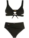 Amir Slama High-rise Bikini Set In Black
