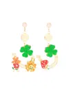 Amir Slama Horseshoe-pendant Earrings In Multicolour