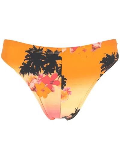 Amir Slama Ilha De Hibiscus High-leg Swimming Trunks In Multicolour