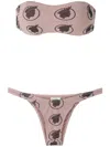 Amir Slama Índio Print Bikini Set In Neutrals