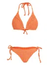 Amir Slama Interwoven Design Bikini In Orange