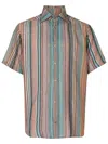 Amir Slama Striped-jacquard Cotton-blend T-shirt In Multicolour
