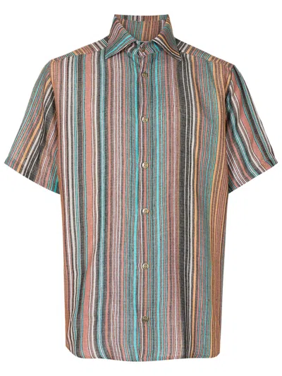 Amir Slama Striped-jacquard Cotton-blend T-shirt In Multicolour