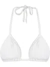 Amir Slama Knit Triangle Bikini Top In White