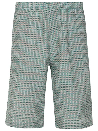 Amir Slama Elasticated-waistband Knitted Shorts In Green
