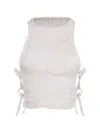 Amir Slama Knitted Tie Tank Top In White