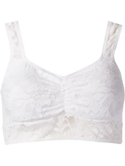 Amir Slama Lace-design T-shirt Bra In White