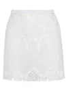 Amir Slama Lace-detail Mini Skirt In White