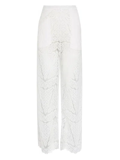 Amir Slama Lace Trousers In White