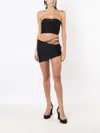 Amir Slama Lace-up Fastening Miniskirt In Black