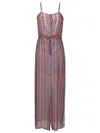 Amir Slama Maxikleid Im Layering-look In Multicolour