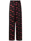 Amir Slama Gerade Hose Mit Lippenmotiv In Black
