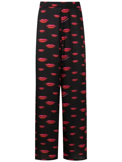 Amir Slama Gerade Hose Mit Lippenmotiv In Black