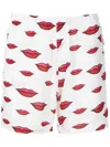 Amir Slama Lips-print Cotton Shorts In Multicolour