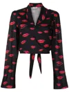 Amir Slama Hemd Mit Lippen-print In Black