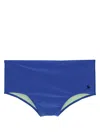 Amir Slama Logo-appliqué Swim Shorts In Blue