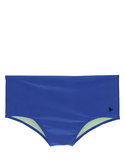 Amir Slama Logo-appliqué Swim Shorts In Blue
