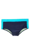 Amir Slama Logo-appliqué Swim Shorts In Blue